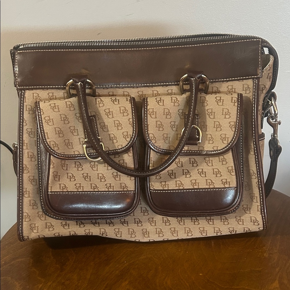 Dooney & Bourke Tan and Brown Satchel